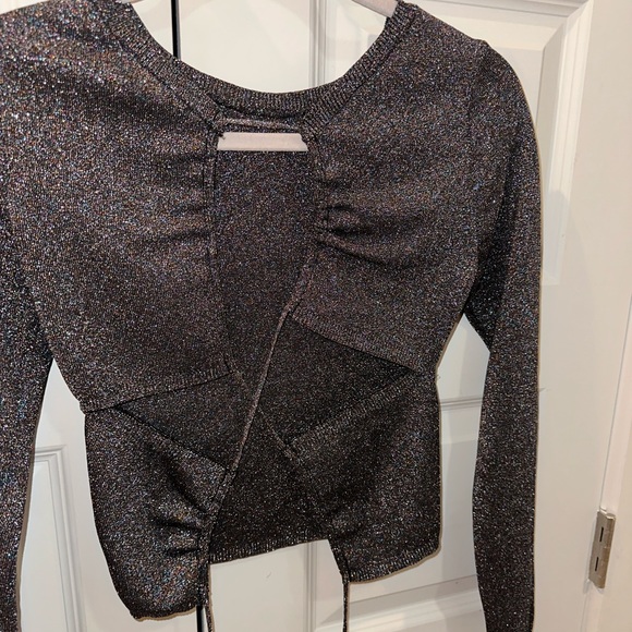 REVOLVE Black Glitter Long Sleeve! - Picture 4 of 4
